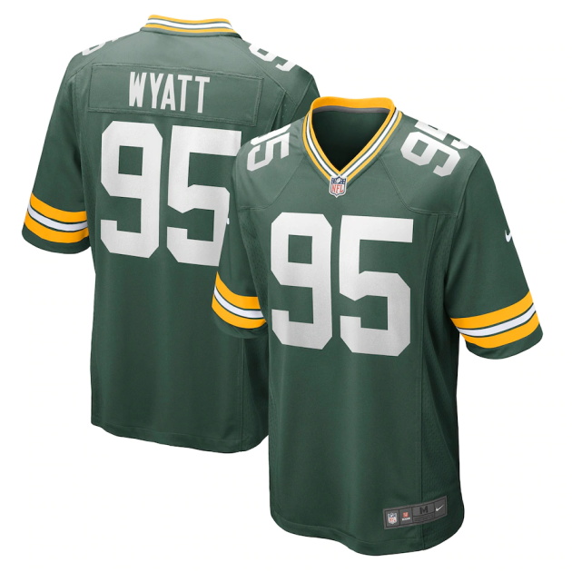 mens nike devonte wyatt green green bay packers 2022 nfl draft first round pick player game jersey